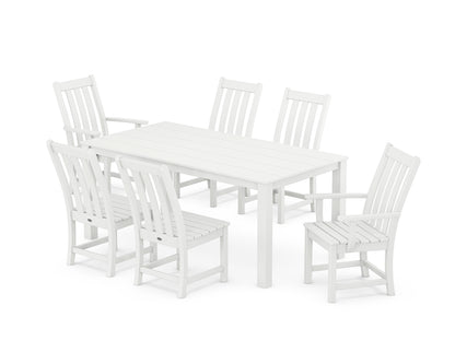 POLYWOOD® Vineyard 7-Piece Parsons Dining Set in White