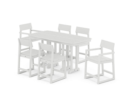 POLYWOOD® EDGE 7-Piece Counter Set in White