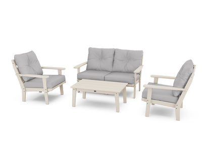 POLYWOOD® Lakeside 4-Piece Deep Seating Set in Sand / Granite