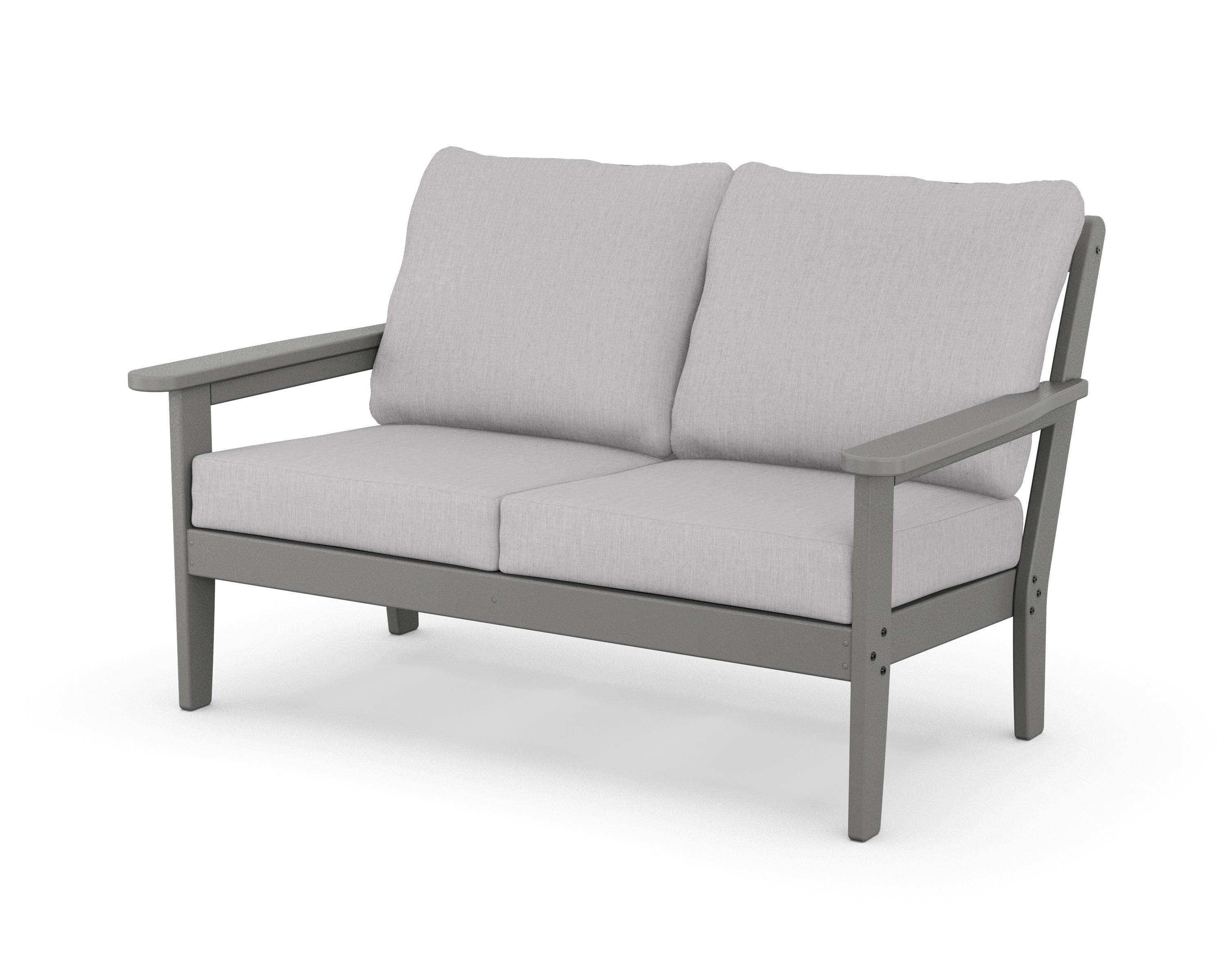 Country Living Cottage Deep Seating Loveseat in Slate Grey / Granite