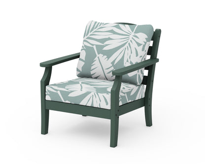 Draper James™ by  POLYWOOD® Savannah Deep Seating Chair in Green / Leaf Glacier Spa