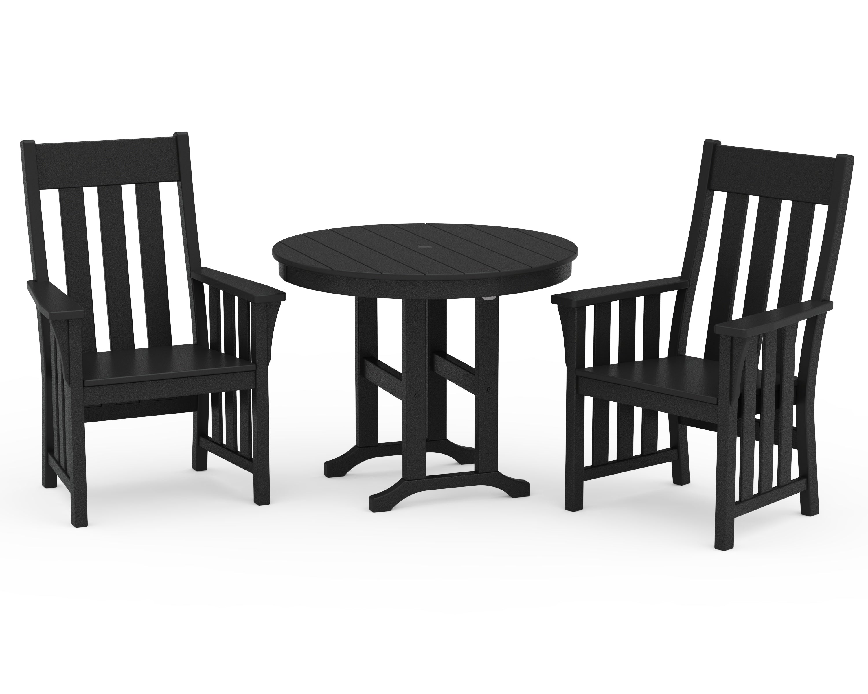 Martha Stewart by POLYWOOD® Acadia 3-Piece Farmhouse Dining Set in Black