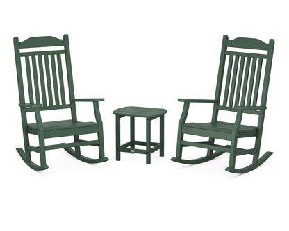 Country Living Cottage Rocking Chair 3-Piece Set in Green