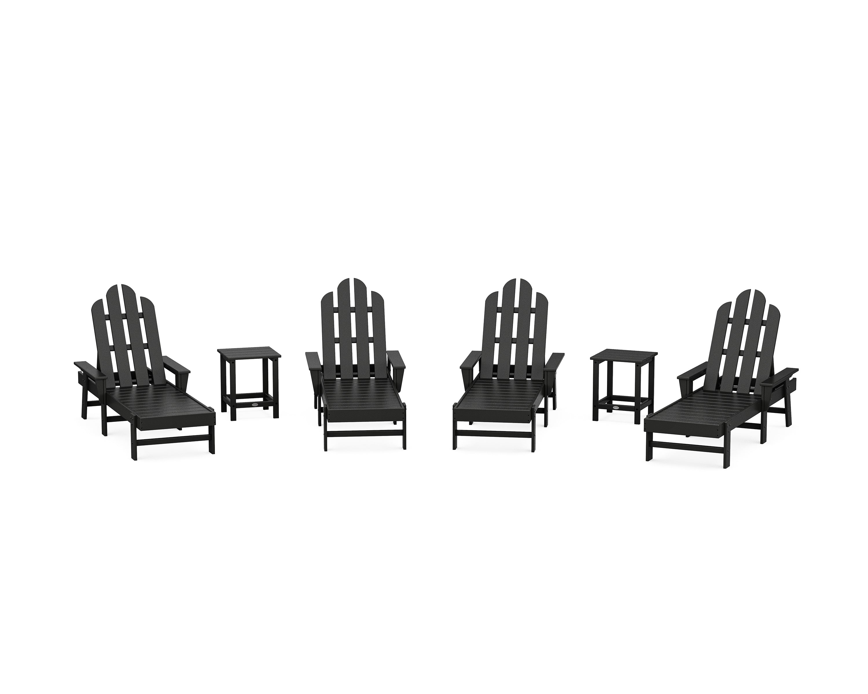 POLYWOOD® Long Island Chaise 6-Piece Set in Black