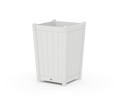 POLYWOOD® Vineyard Large Tapered Square Planter Box in White
