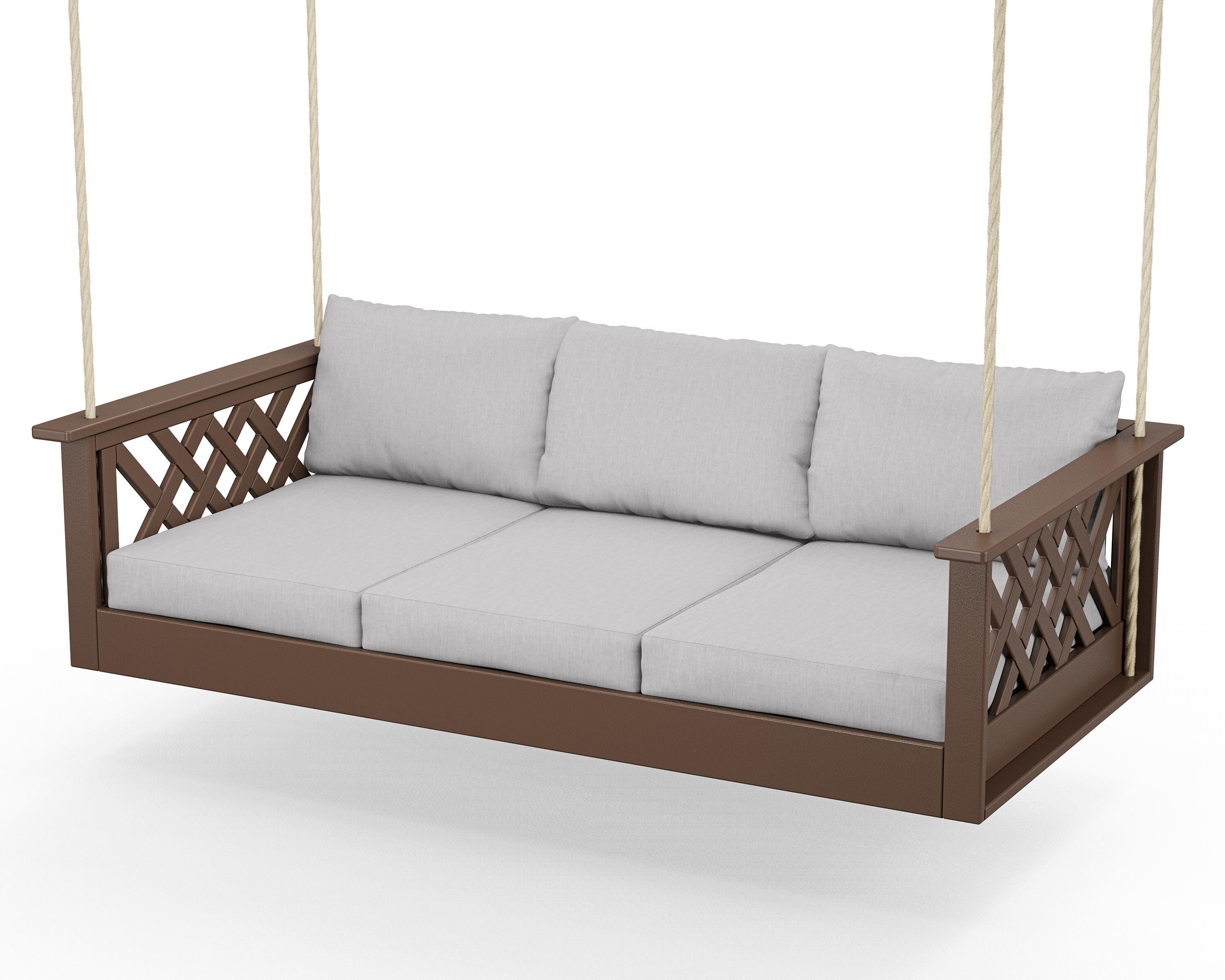 Country Living Wovendale Daybed Swing in Mahogany / Granite