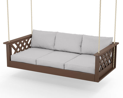 Country Living Wovendale Daybed Swing in Mahogany / Granite