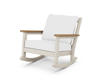 POLYWOOD® Chippendale Deep Seating Rocking Chair in Sand / Natural / Natural