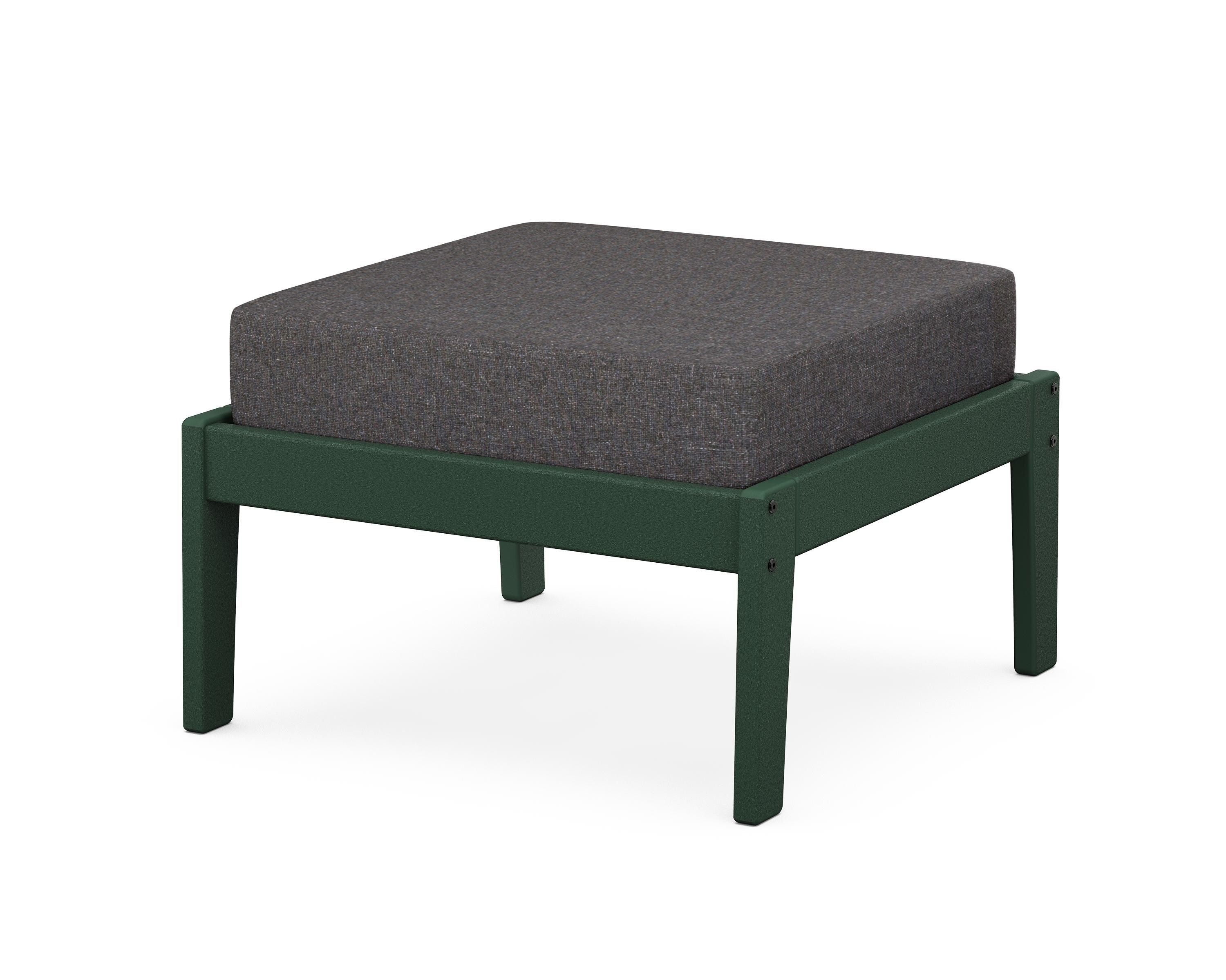 Unbranded Deep Seating Ottoman in Green / Ash Charcoal