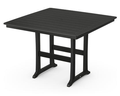 POLYWOOD® Nautical Trestle 59" Bar Table in Black
