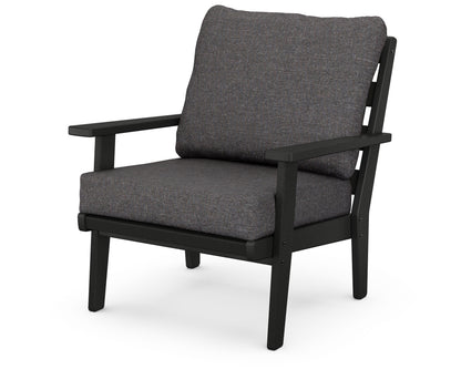 POLYWOOD® Grant Park Deep Seating Chair in Black / Ash Charcoal