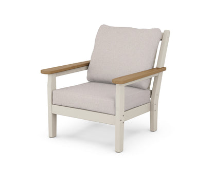 POLYWOOD® Chippendale Deep Seating Chair in Sand / Natural / Dune Burlap