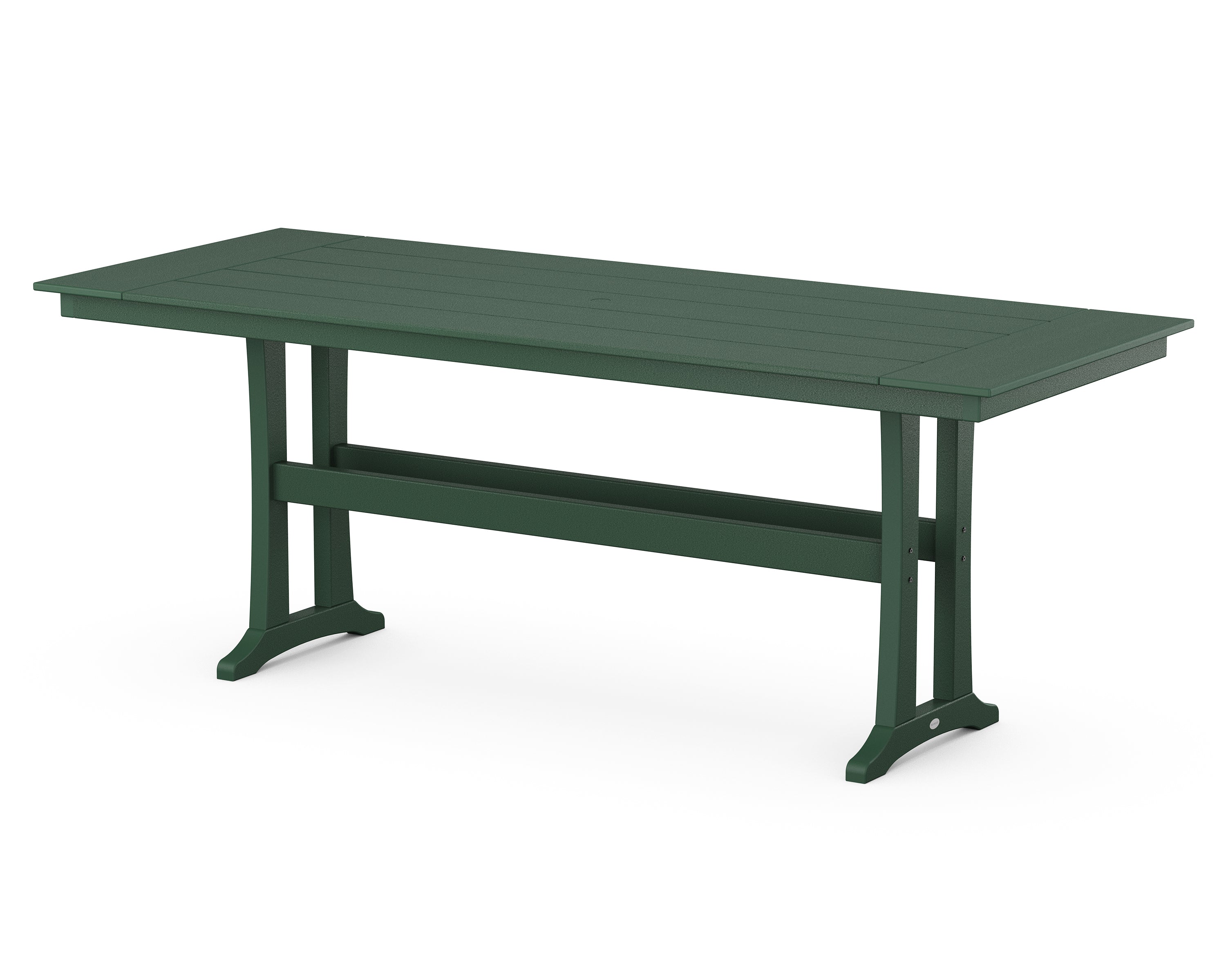 POLYWOOD® Farmhouse Trestle 38" x 96" Counter Table in Green