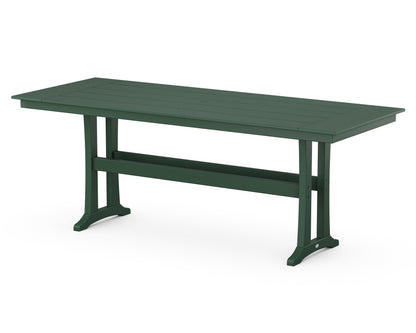 POLYWOOD® Farmhouse Trestle 38" x 96" Counter Table in Green