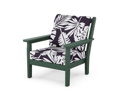 POLYWOOD® Chippendale Deep Seating Chair in Green / Leaf Navy
