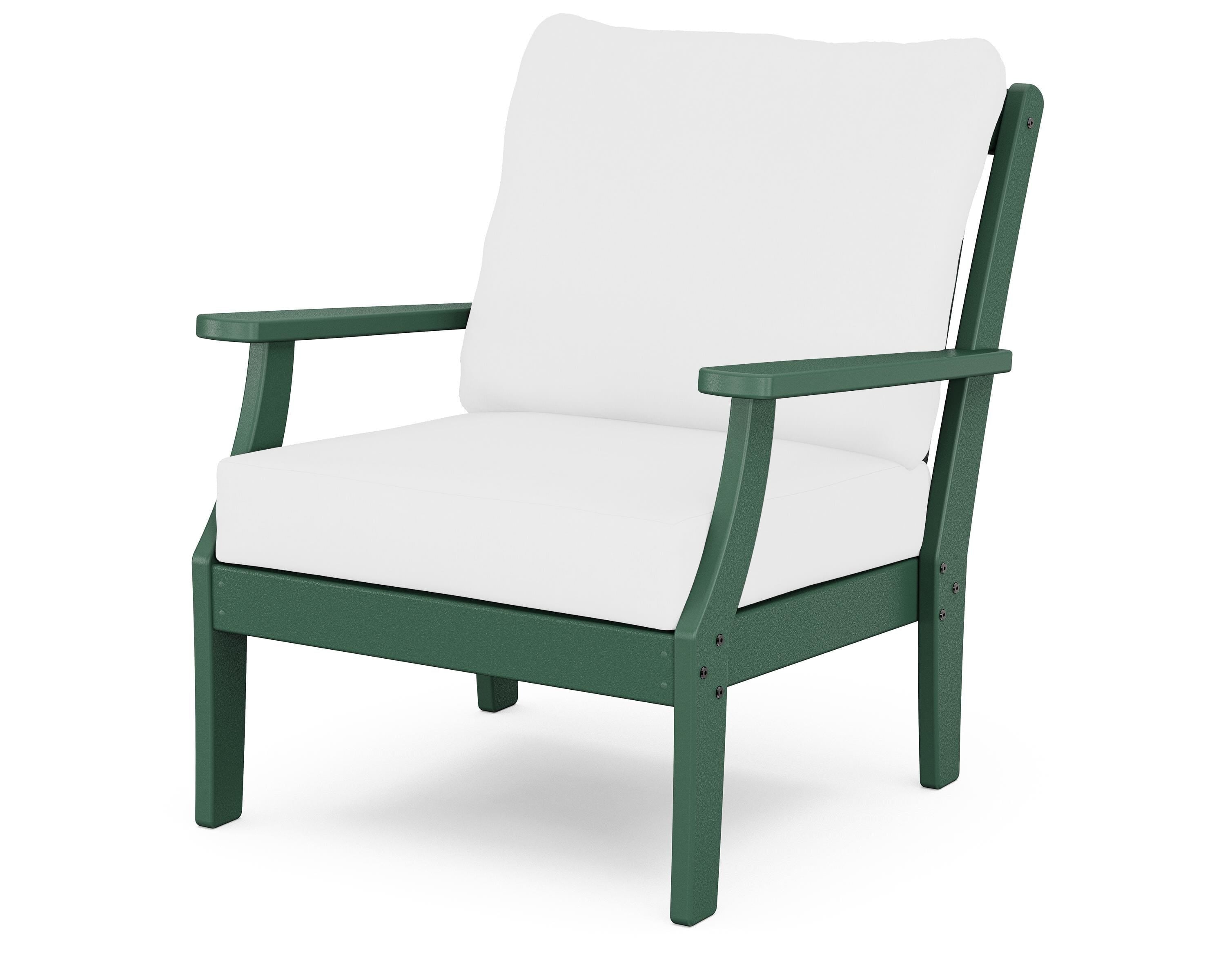 POLYWOOD® Braxton Deep Seating Chair in Green / Natural