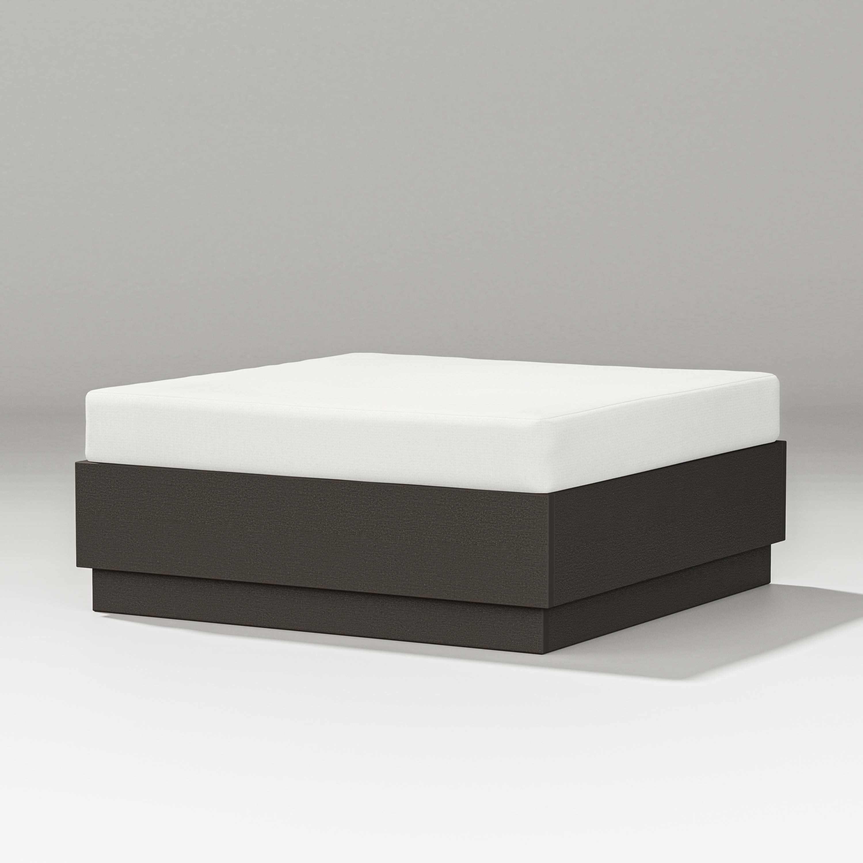 PW Designer Series Elevate Lounge Ottoman in Vintage Coffee / Natural Linen