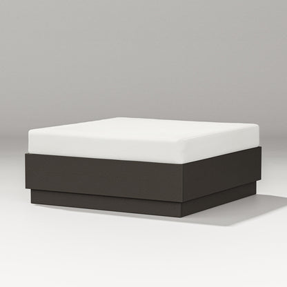 PW Designer Series Elevate Lounge Ottoman in Vintage Coffee / Natural Linen