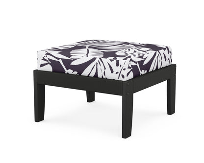 Unbranded Modular Ottoman - Classic in Black / Leaf Navy