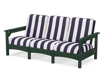 POLYWOOD® Club Sofa in Green / Cabana Stripe Navy