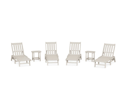 POLYWOOD® Vineyard 6-Piece Chaise Set in Sand