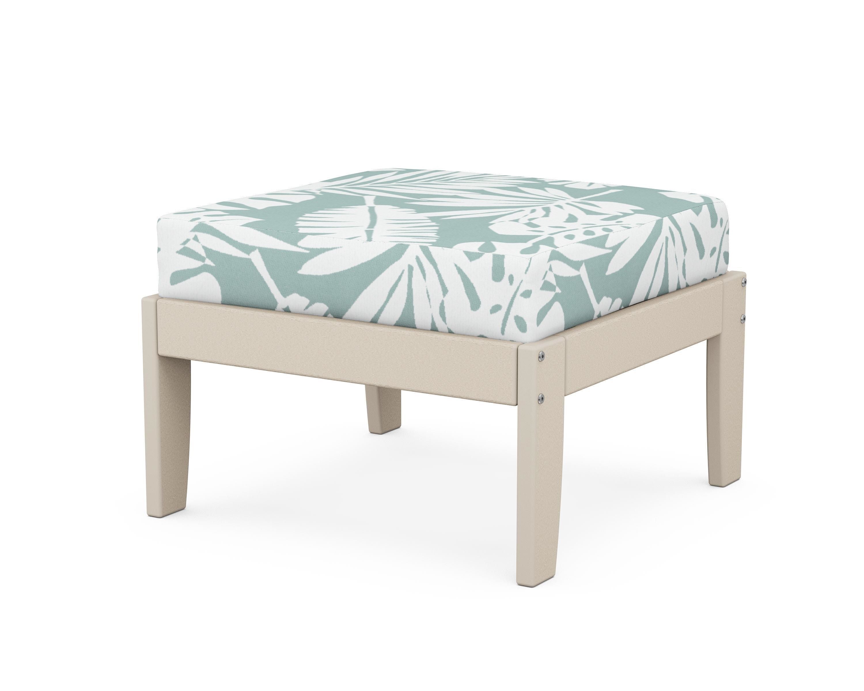 Unbranded Modular Ottoman - Classic in Sand / Leaf Glacier Spa