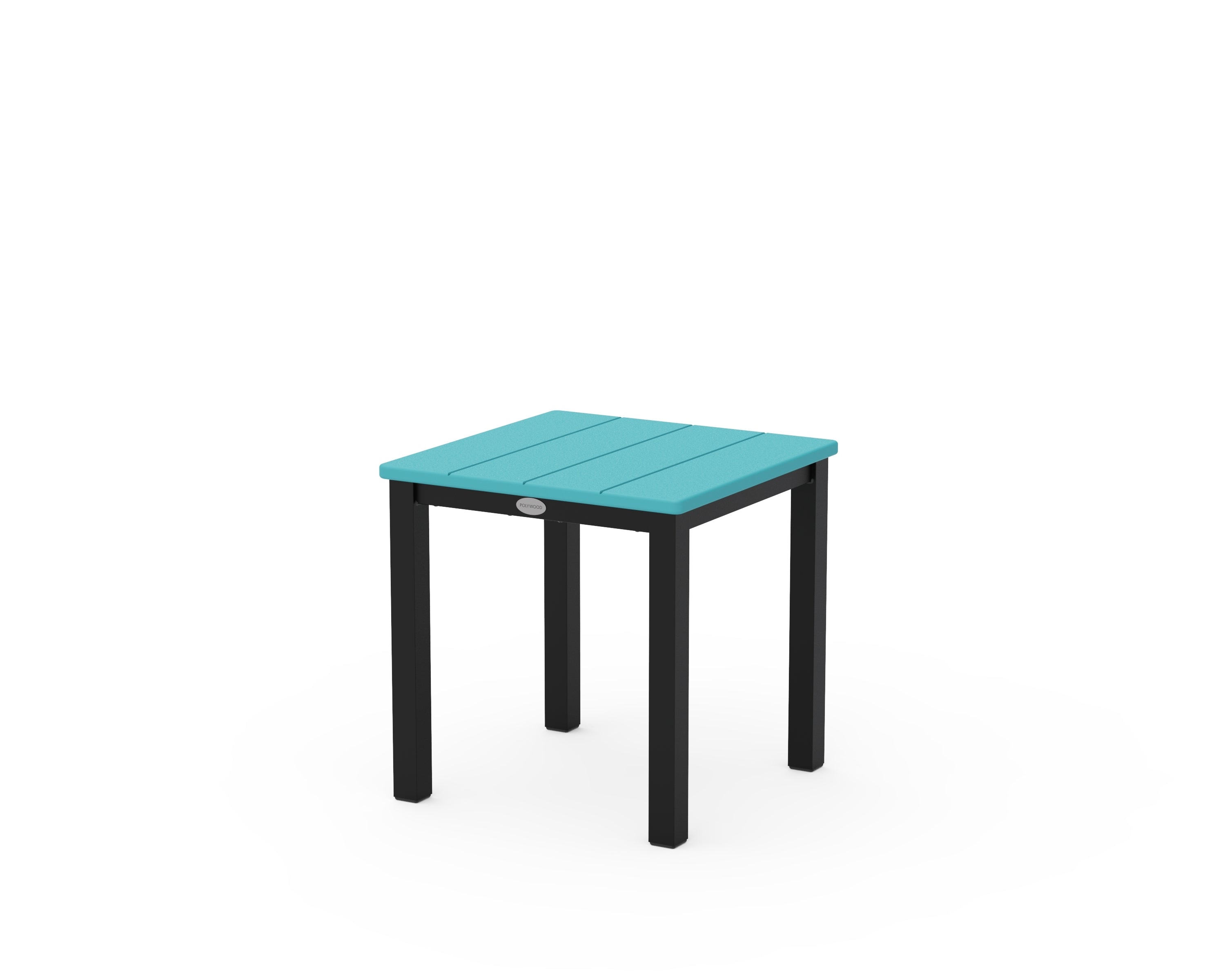 POLYWOOD® Main Street 18" Side Table in Black / Aruba