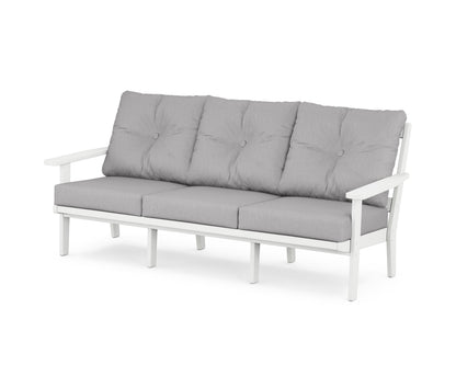 POLYWOOD® Prairie Deep Seating Sofa in White / Granite