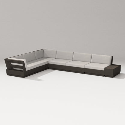 PW Designer Series Elevate 7-Piece Corner Sectional in Vintage Coffee / Cast Ash
