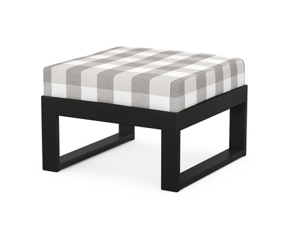 Unbranded Modular Ottoman - Modern in Black / Buffalo Plaid Grey Mist