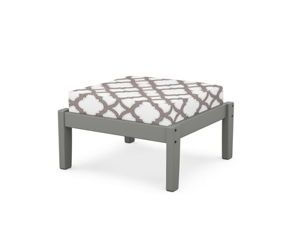 Unbranded Deep Seating Ottoman in Slate Grey / Trellis Grey Mist