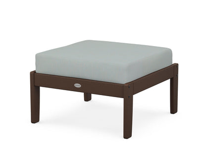 POLYWOOD® Braxton Deep Seating Ottoman in Mahogany / Spa