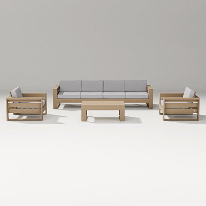 PW Designer Series Latitude 5-Piece Lounge Sofa Set in Vintage Sahara / Granite
