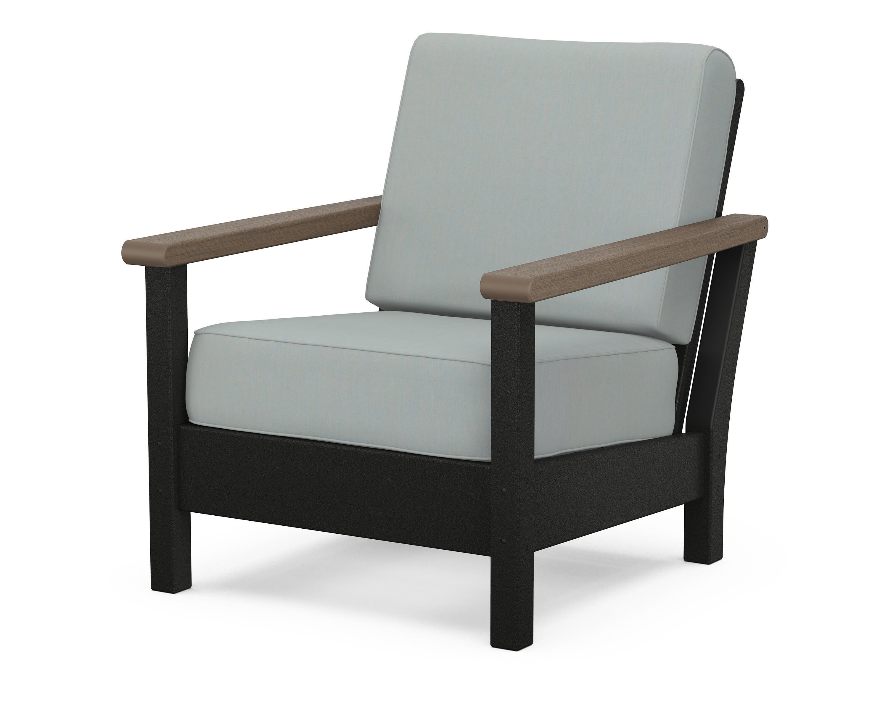 POLYWOOD® Harbour Deep Seating Chair in Black / Kona / Spa