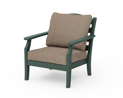 Draper James™ by  POLYWOOD® Savannah Deep Seating Chair in Green / Spiced Burlap