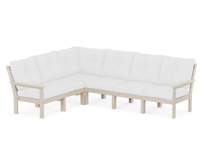 POLYWOOD® Vineyard 6-Piece Sectional in Sand / Natural
