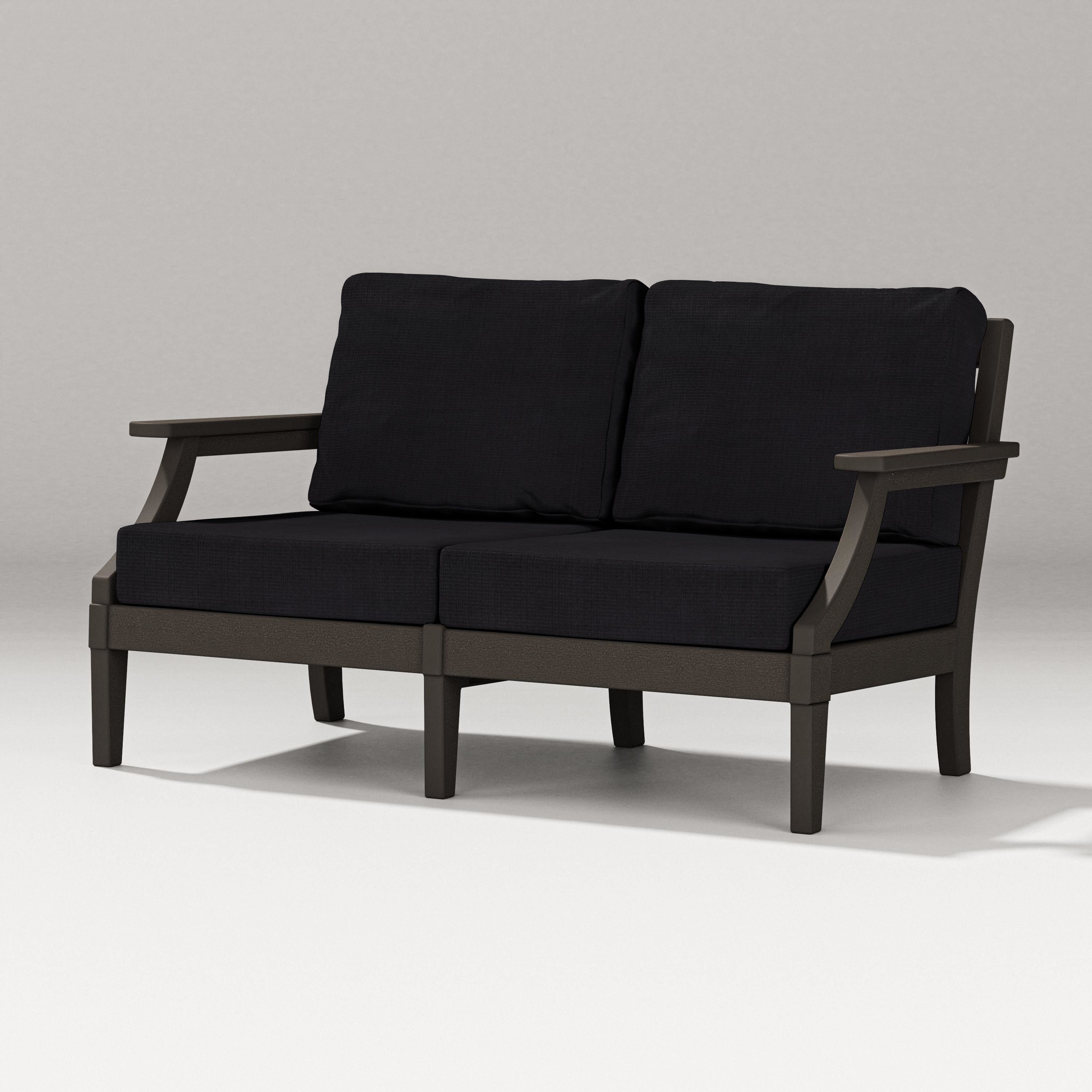 PW Designer Series Estate Loveseat in Vintage Coffee / Midnight Linen