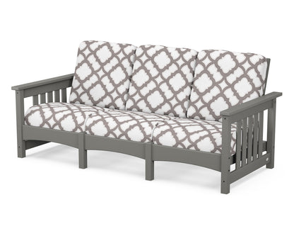 POLYWOOD® Club Mission Sofa in Slate Grey / Trellis Grey Mist