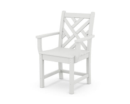 POLYWOOD® Chippendale Dining Arm Chair in White