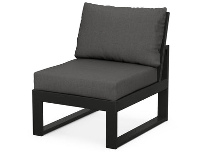 Unbranded Modular Armless Chair in Black / Spectrum Carbon
