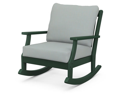 POLYWOOD® Braxton Deep Seating Rocking Chair in Green / Spa