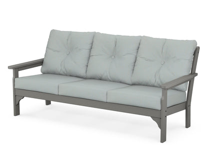 POLYWOOD® Vineyard Deep Seating Sofa in Slate Grey / Spa