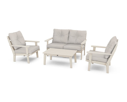 POLYWOOD® Lakeside 4-Piece Deep Seating Set in Sand / Cast Ash