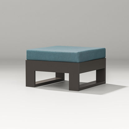 PW Designer Series Latitude Lounge Ottoman in Vintage Coffee / Ocean Teal