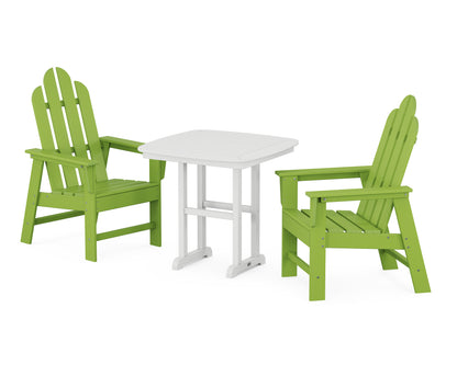 POLYWOOD® Long Island 3-Piece Dining Set in Lime / White