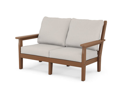 POLYWOOD® Chippendale Deep Seating Loveseat in Teak / Cast Ash
