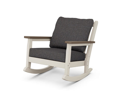 POLYWOOD® Chippendale Deep Seating Rocking Chair in Sand / Kona / Ash Charcoal