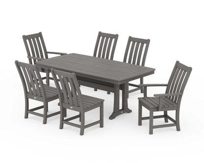 Vineyard 7-Piece Dining Set with Trestle Legs