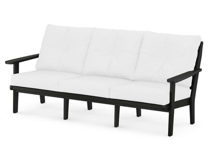 POLYWOOD® Lakeside Deep Seating Sofa in Black / Natural