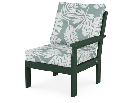 POLYWOOD® Vineyard Modular Right Arm Chair in Green / Leaf Glacier Spa